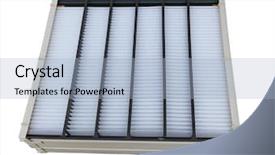  Presentation with furnace - Colorful slide deck enhanced with furnace and air conditioner filter backdrop and a light blue colored foreground