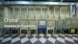  Presentation with factory insurance - Beautiful slides featuring furnaces area at the factory backdrop and a gray colored foreground