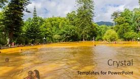  Presentation with terra - Presentation theme enhanced with furnas-azores-portugal-august-16 background and a yellow colored foreground