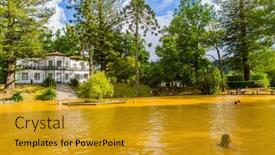  Presentation with terra - Amazing slides having furnas-azores-portugal-august-16 backdrop and a  colored foreground