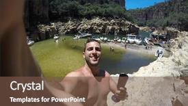  Presentation with selfie - Amazing slide deck having furnas canyon capitolio minas gerais backdrop and a tawny brown colored foreground