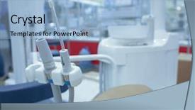  Presentation with medical equipment - Audience pleasing slides consisting of furnished facilities - medical furniture and equipment backdrop and a  colored foreground