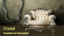  Presentation with furniture - Colorful slide set enhanced with furniture - grunge styled interior backdrop and a tawny brown colored foreground