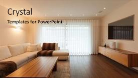  Presentation with living room - Colorful presentation enhanced with furniture - interior architecture modern living room backdrop and a coral colored foreground