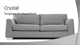  Presentation with shot - Colorful presentation design enhanced with furniture - studio shot of a grey backdrop and a white colored foreground