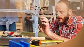  Presentation with earth surface uninhabited - Audience pleasing PPT theme consisting of furniture free - handyman polishing wooden surface working backdrop and a  colored foreground