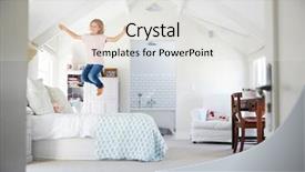  Presentation with young athletes box jumping - Amazing PPT layouts having furniture free - happy young girl jumping backdrop and a white colored foreground