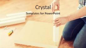  Presentation with furniture - Colorful PPT theme enhanced with furniture home and moving concept backdrop and a lemonade colored foreground