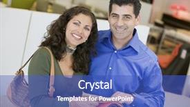  Presentation with fabric - Audience pleasing presentation consisting of furniture making - couple with fabric swatches backdrop and a cobalt blue colored foreground