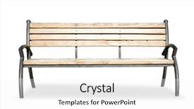  Presentation with floral border over white - Presentation theme having furniture park - bench isolated over white background background and a white colored foreground