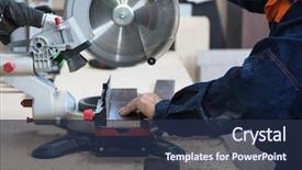  Presentation with wood craft - Beautiful theme featuring furniture part with special machine backdrop and a  colored foreground