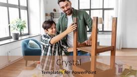  Presentation with home improvement - PPT theme consisting of furniture-renovation-diy-and-home background and a  colored foreground