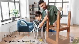  Presentation with home improvement - Theme having furniture-renovation-diy-and-home background and a  colored foreground