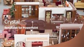  Presentation with exhibition - Theme featuring furniture store view from above background and a tawny brown colored foreground