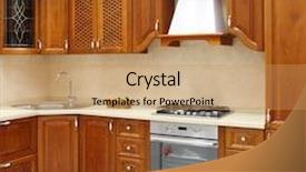  Presentation with kitchen design - Beautiful slides featuring furniture wood - new kitchen room modern design backdrop and a coral colored foreground