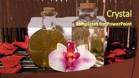  Presentation with oils - Audience pleasing slides consisting of fuschia - essential body massage oils backdrop and a  colored foreground