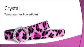  Presentation with animal print - PPT theme consisting of fuschia - fashionable pink animal print belt background and a white colored foreground