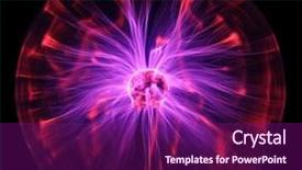  Presentation with fusion - PPT theme consisting of fusion reactor - plasma glow background and a violet colored foreground