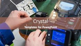  Presentation with fiber optic - Theme enhanced with fusion-splicer-for-fiber-optic background and a coral colored foreground