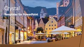  Presentation with roman - Beautiful PPT layouts featuring fussen-germany-september-26-reichenstrasse backdrop and a teal colored foreground