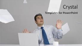  Presentation with office - Colorful presentation enhanced with futile - businessman sitting in office backdrop and a light gray colored foreground