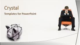  Presentation with woman tied rope sexual - Amazing PPT layouts having futile - worried businessman on chair backdrop and a sky blue colored foreground