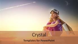  Presentation with costume - Beautiful presentation theme featuring future - child is dressed backdrop and a coral colored foreground