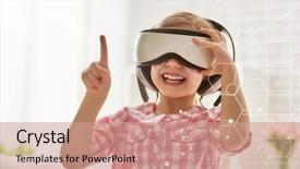  Presentation with children little child girl plays - Slide deck consisting of future - cute little child girl playing background and a coral colored foreground