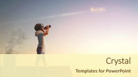  Presentation with roof - PPT layouts with future - cute little child playing background and a cream colored foreground