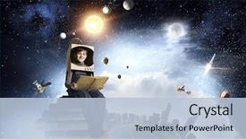  Presentation with earth day - Cool new presentation theme with future - earth day concept mixed media backdrop and a light blue colored foreground