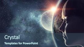  Presentation with future - Beautiful PPT theme featuring future - exploring this great world mixed backdrop and a ocean colored foreground