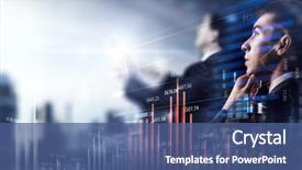  Presentation with thinking - Colorful PPT layouts enhanced with future - he is thinking ahead mixed backdrop and a ocean colored foreground