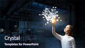  Presentation with future - Slide deck consisting of future - innovative impressive technologies background and a wine colored foreground