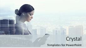  Presentation with lifestyle - Presentation theme with future - modern business lifestyle mixed media background and a sky blue colored foreground