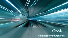  Presentation with train - Slides with future - motion blur of train moving background and a ocean colored foreground