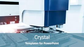  Presentation with sensor - Cool new presentation design with future - robotic vision sensor camera system backdrop and a teal colored foreground