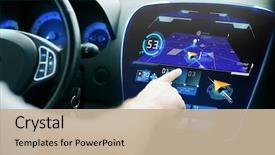  Presentation with future transport - Amazing theme having future - transport destination modern technology backdrop and a soft green colored foreground