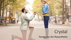  Presentation with engagement - PPT layouts consisting of future - young man with engagement ring background and a soft green colored foreground