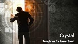  Presentation with factory opening - Slide deck featuring requests man touch bar search background and a coral colored foreground