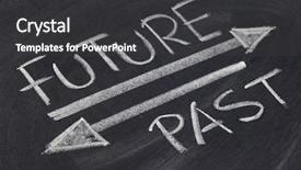  Presentation with future - Beautiful PPT theme featuring future and past concept - white backdrop and a dark gray colored foreground
