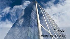  Presentation with bright future - Amazing PPT theme having future bright - business skycraper in brussels againt backdrop and a seafoam green colored foreground