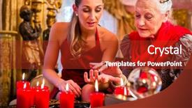  Presentation with esoteric - Presentation design with future by hand reading background and a crimson colored foreground