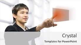  Presentation with successful person - Beautiful slide deck featuring future career - successful person making use backdrop and a white colored foreground