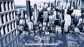  Presentation with future city - Slides consisting of future city background and a ocean colored foreground