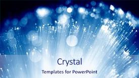  Presentation with fiber optics - Cool new presentation with future communication - blue fiber optics backdrop and a sky blue colored foreground