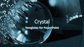  Presentation with optical communication - PPT theme having future communication - fibre optical background and a navy blue colored foreground