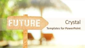  Presentation with find - Presentation theme having future concept wooden sign board background and a cream colored foreground