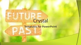  Presentation with future - Slide set with future concept wooden sign board background and a yellow colored foreground