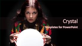  Presentation with fortune teller - Audience pleasing presentation design consisting of future crystal ball - fortune teller backdrop and a  colored foreground