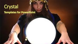  Presentation with crystal ball - Amazing slides having future crystal ball - fortuneteller at work backdrop and a tawny brown colored foreground